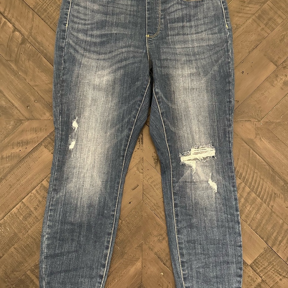 Judy Blue Skinny Blue Distressed Jeans